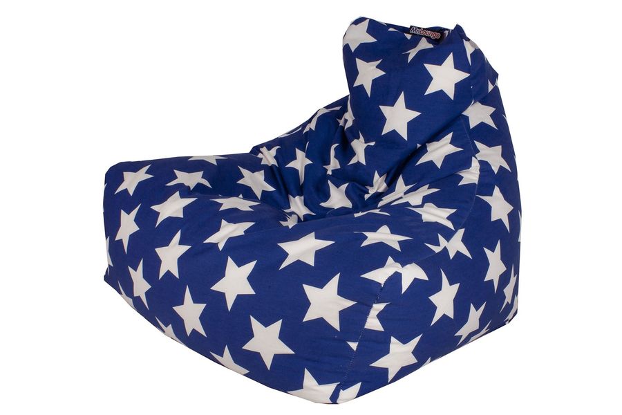 Losse hoes voor Mr.lounge beanbag sterren kobalt blauw 